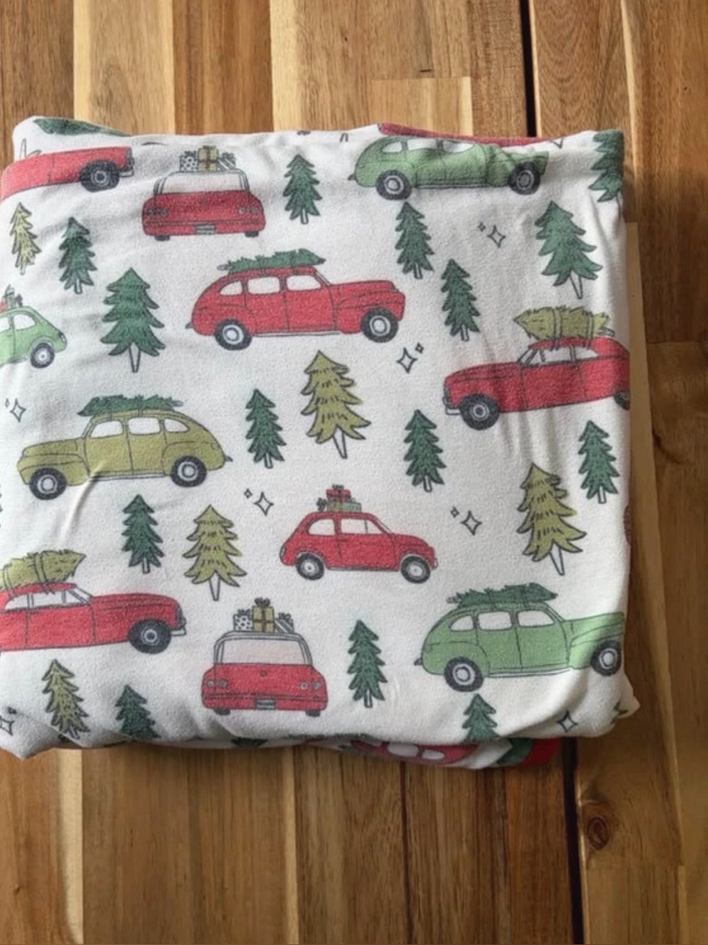 Copper Pearl Cozy Holiday Car Print 3 Layer Quilt